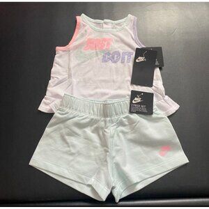 NWT Nike Glitter Peplum Athletic Set Baby Girls Size 12M